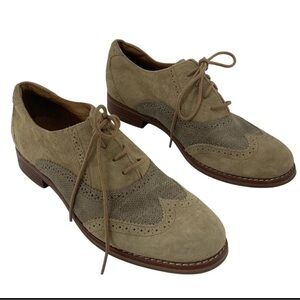 Sebago Women's Tan Suede Flats Oxford style brand new condition